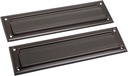 QCAA Solid Brass Mail Slot, with Solid Brass Interior Back Plate, 13" x 3.625", ORB US10B, 1 Pack, Made in Taiwan