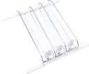 38cm Self Pushing Soda Can Organizer for Fridge, Adjustable Width, Easy Assemble and, sturdy ABS Material, Large Capacity for 12oz 16oz 20oz Cans (White)