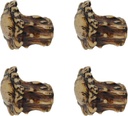 Paseo Road by HiEnd Accents Antler Brown 4 Piece Rustic Knob Set, Western Cabinet Knobs, Lodge Cabin Style Kitchen Decorative Drawer Pulls Handles, Set of 4