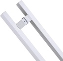 Large Commercial Pull Door Handle Rectangle, Double-Sided Sliding Barn Handle, Handle Parts Replacement Hardware Set, Stainless Steel, 80 100 120 150 cm Long