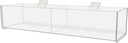 Marketing Holders Slatwall Acrylic Retail Tray Double Comparrment 16" Wide Dump Bin Product Merchandise Storage Caddy
