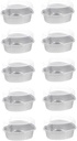 Cabilock 30pcs Heart Cake Pans Aluminum Foil Dessert Pans Ramekins Baking Cups for Baking