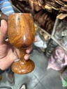 Wooden Wine Goblet Drinking Cups Beer Glass Set Wine Glass Tableware Kitchen Tools Bar Accessories Wooden Home Decor- 140 ML Each, (Pack Of 2 Pcs)