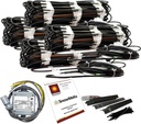Large Area Heated Driveway System - 300 Sqft, 2x30 Amps, 240V, 37 Watts per Sqft Heated Snow Melting Mats Outdoor Driveway Heater for Snow Melting Mats Walkway, Auto Moisture & Temperature Activator
