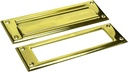 QCAA Soild Brass Mail Slot, with Solid Brass Interior Frame, 8-7/8''X2-7/8" Polished Brass 1 Pack, Made in Taiwan
