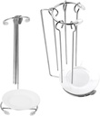VICASKY 2 Sets Stainless Steel Bbq Hanging Racks with Drip Plates for Home and Commercial Use Easy Disassemble Skewer Holders for Meat and Grill Utensils Storage