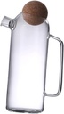 Mobestech Thick Glass Tea Kettle Cork Stopper Sturdy Glass Teapot for Home Use for Iced Tea and Herbal Infusions