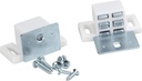 Rok Hardware Heavy Duty 15 lb High Rise Cabinet Magnetic Catch, White/Nickel Cabinet Door Magnet (10, White, Nickel)