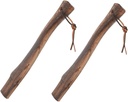 BESPORTBLE 2pcs Wooden Axe Handle Replacement for Gardening Axe Sturdy Non-Slip Grip