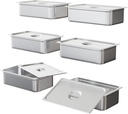 6 Pack Hotel Pans 6 Inch Deep with Lid, NSF Certified Full Size Stainless Steel Steam Table Pans Anti Jamming Commercial Kitchen Food Prep Pans for Catering Buffet Serving and Storage