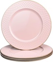 Pink Charger Plates, 13" Round Chargers for Dinner Plates, Plastic Chargers for Parties, Table Setting, Holidays, (Set of 6)