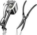 Premium Kitchen Tool Kit, Heavy Duty Manual Juicer + Ultra Sharp Kitchen Scissors, Food Grade Stainless Steel Extremely Durable