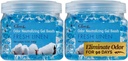 Clear Air Odor Eliminator Gel Beads - 12 oz, Pack of 2 - Air Freshener Made with Essential Oils - Eliminates Odors in Bathrooms, Cars, Boats, RVs & Pet Areas - Fresh Linen Scent