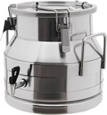 Milk Can with Spigot, 201 Stainless Steel Milk Dispenser Container Pail, 3Gal Stainless Steel Water Jug 12L Hanging Lid Bucket Drink Beverage Dispenser for Oil Tea Wine