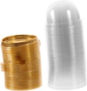 50Pcs Transparent Dessert Boxes Closure Clear Cupcake Packaging Containers for Pastries and Small Treats Thickened Round Food Storage Boxes