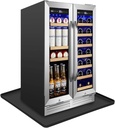 27''x27'' Extra Large Mini Fridge Silicone Mat with 0.5'' Raised Edges, Prevent Water Leakage and Floor Damage from Elecrical Equipment such as Washing Machines, Dryer, Mini Fridge, Wine Cabinet.