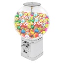 1-Dollar Vending Machine Twister Ball Dispenser White Big Gumball Machine Capsule Vending Machine Mini Vending Machines for Stores and Amusement Parks