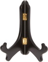 Bard's Hinged Black MDF Wood Plate Stand, 7" H x 6" W x 4.25" D (7" - 9" Plates)