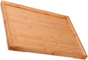Amosfun Rectangular Bamboo Tea Set Tray Natural Serving Tray for Tea Cups and Sake for Home and Parties