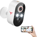 1080p Wireless Security Camera with AI Human Detection, Night Vision, 2-Way Talk, Cloud Storage, 2.4G WiFi Only, Battery Camera for Home Security (2 Spotlights)