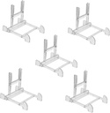 PRETYZOOM Elegant Plastic Plate Display Stands 5pcs Plate Racks for Display Tableware Storage Rack Kitchen Organizer