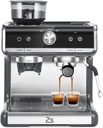 Espresso Machine, 20 Bar Coffee Maker with Milk Frother Steam Wand, Semi-Automatic Coffee Machine for Cappuccino, Latte, Fast Heating, Stainless Steel