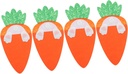 4Pcs Carrot Shaped Utensil Pouches Easter Bunny Cutlery Holders for Holiday Tableware Decoration Unique and Storage for Forks and Knives for Easter Parties
