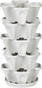 Mr. Stacky 5 Tier Stackable Strawberry, Herb, Flower, and Vegetable Planter - Vertical Garden Indoor/Outdoor
