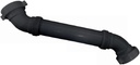 Highcraft Plastic Offset Trap 1-1/2" Black Trap for Kitchen Sink and Bathroom Sink Tubular Drain Applications, Includes Nuts and Rubber Washers