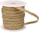 Natural Jute Twine with Green Leaf Ribbon – 33ft Decorative Vine Rope for Gardening, Plant Hanging, Crafts, Gift Wrapping, and DIY Projects (Jute Twine)