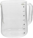 KICHOUSE 1Pc Household Transparent Glass Latte Art Cup Heat Resistant Kettle for Coffee Tea Leak Spout Design for Entertaining Guests and Daily Use