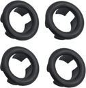 4 Pack Kitchen Bathroom Sink Overflow Ring Cover Bath Sink Hole Round Overflow Drain Cap Cover Insert in Hole Spares(Black)