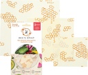 Bee's Wrap Beeswax Wraps for Food - Honeycomb 3 Pack (S, M, L) Made in USA Reusable & Organic Food Wraps, Sandwich Wrap & Bowl Covers - Eco-Friendly Alternative to Aluminum Foil & Plastic Wrap