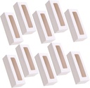 Luxshiny 20pcs Rectangle Packing Box Window Macaron Baking Box Paper Cookie Holder for Cake Carrying Macaron Holder